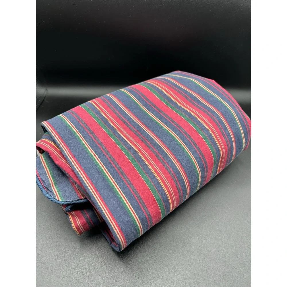 VTG RALPH LAUREN Studio Repetitive Stripes Twin Size Duvet Red Blue Green Yellow
